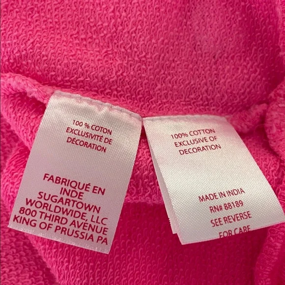 Lilly Pulitzer Pink Ashlee 1/2 Zip Cotton Sweatshirt Size Medium - Picture 10 of 11
